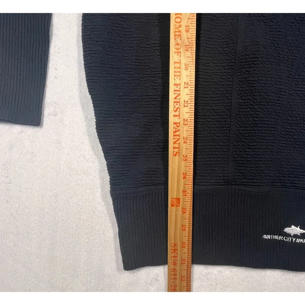 lululemon Call For Cozy Dress Womens 4 Black Textured Funnel Neck *Embroidered